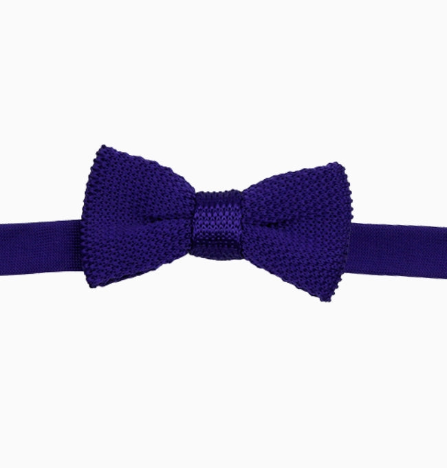 Noeud Papillon Violet Enfant en Tricot