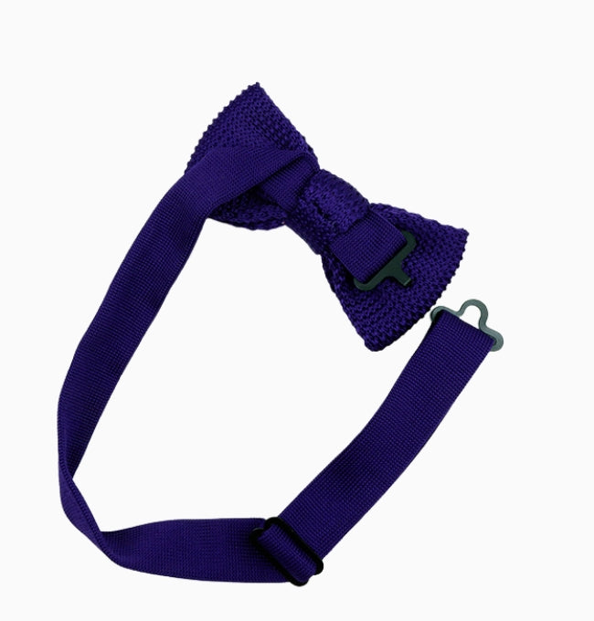 Noeud Papillon Violet Enfant en Tricot