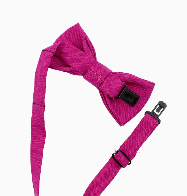 Noeud Papillon Violet Fuchsia Enfant en Lin