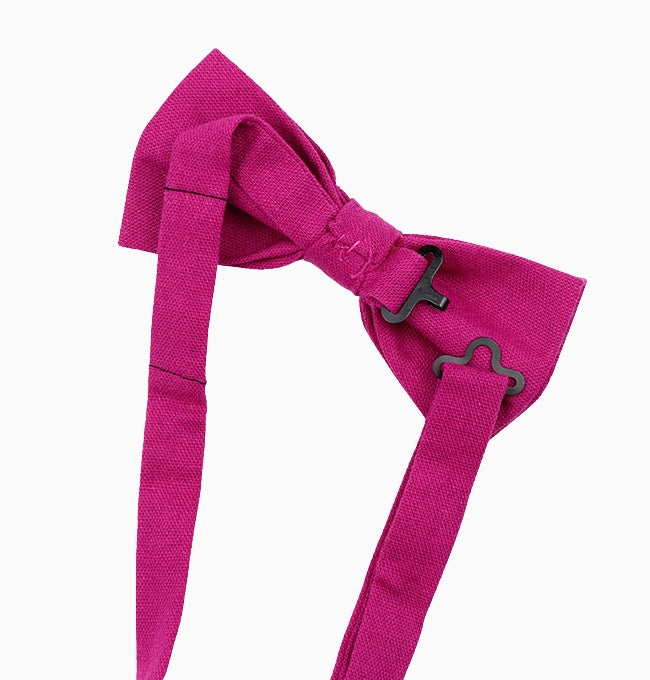 Noeud Papillon Violet Fuchsia Homme en Lin