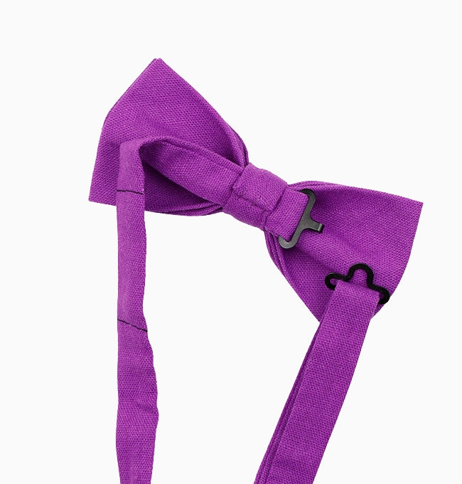 Noeud Papillon Violet Homme en Lin