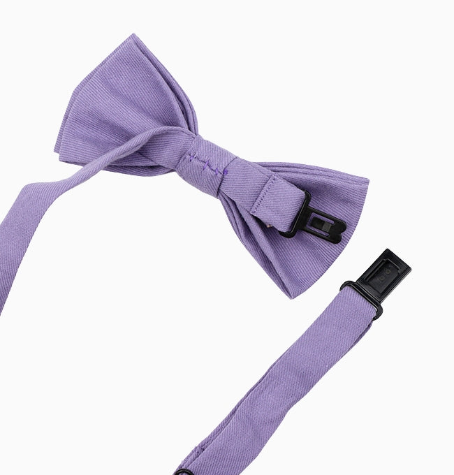 Noeud Papillon Violet Prune Enfant en Coton Côtelé