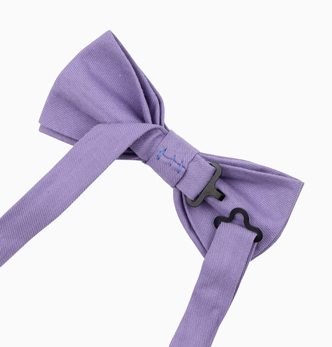 Noeud Papillon Violet Prune Homme en Coton Côtelé