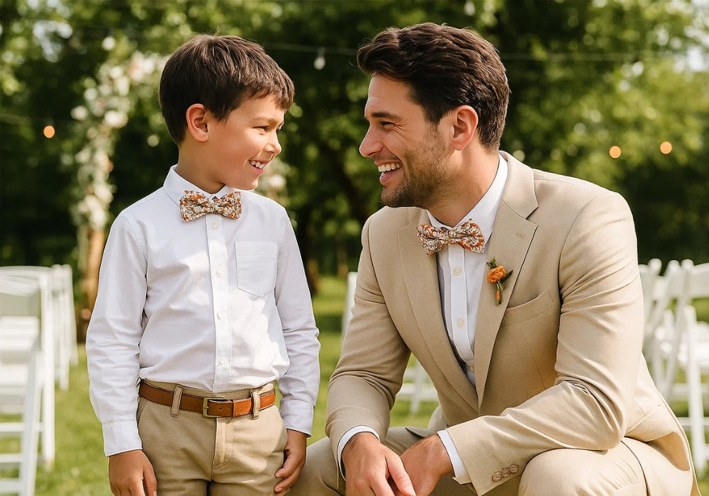 duo père et fils noeuds papillon