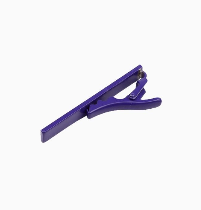 Pince à Cravate Violet en Métal
