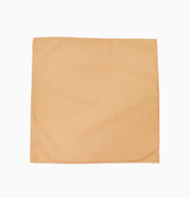 Pochette de Costume Beige Caramel en Coton