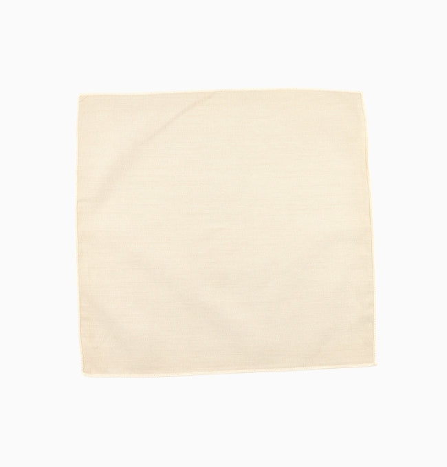 Pochette de Costume Beige Ivoire en Coton