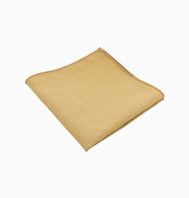 Pochette de Costume Beige Taupe en Coton