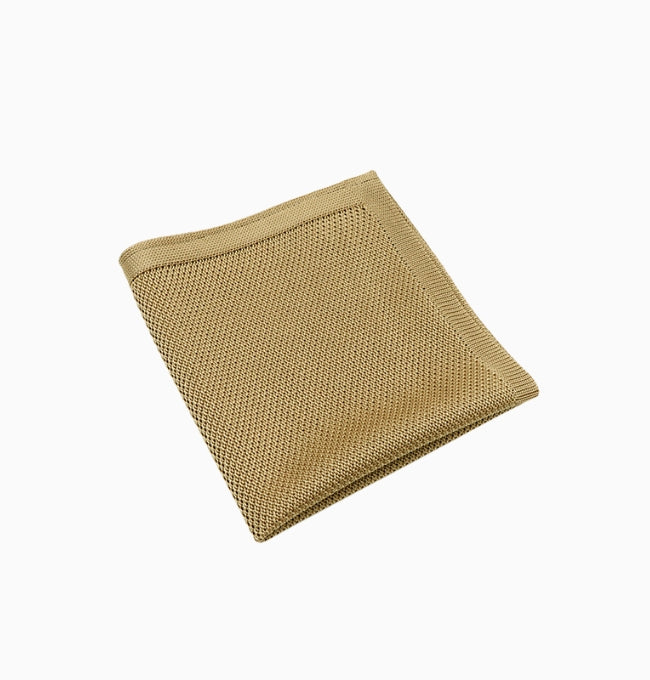 Pochette de Costume Beige en Tricot