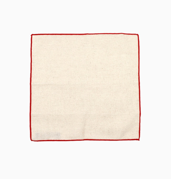 Pochette de Costume Blanc Cassé en Lin