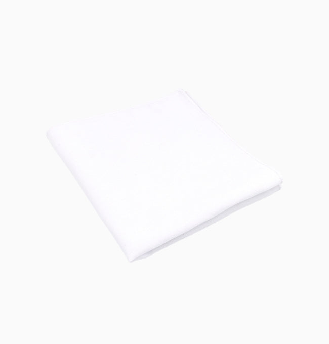 Pochette de Costume Blanc en Coton