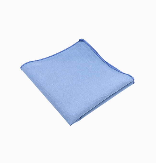 Pochette de Costume Bleu Ardoise en Coton