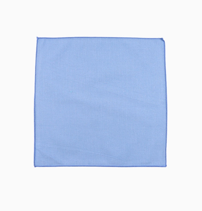 Pochette de Costume Bleu Ardoise en Coton