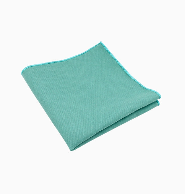 Pochette de Costume Bleu Azur en Coton Côtelé