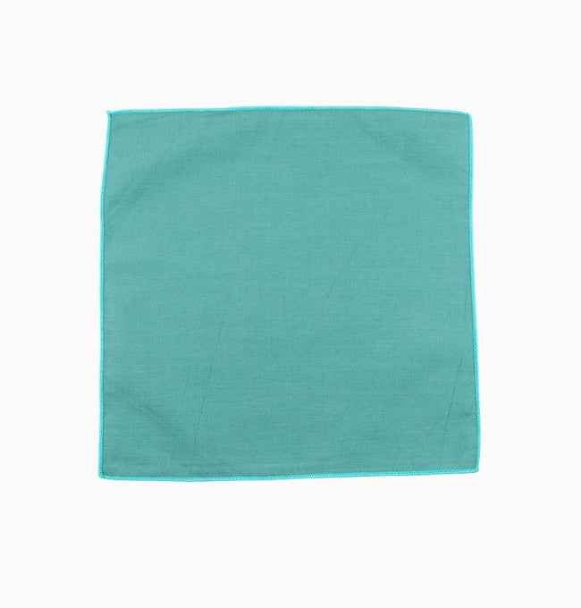 Pochette de Costume Bleu Canard en Coton
