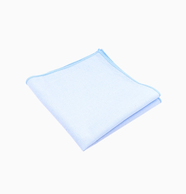 Pochette de Costume Bleu Ciel en Coton