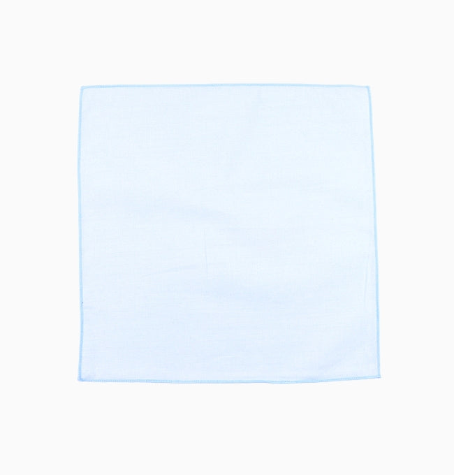 Pochette de Costume Bleu Ciel en Coton