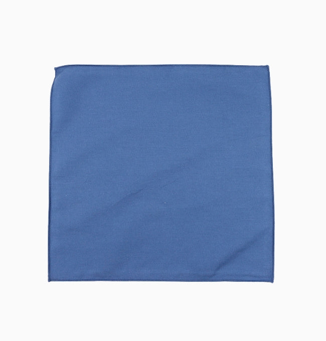 Pochette de Costume Bleu Cobalt en Coton Côtelé