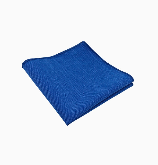 Pochette de Costume Bleu Marine en Coton