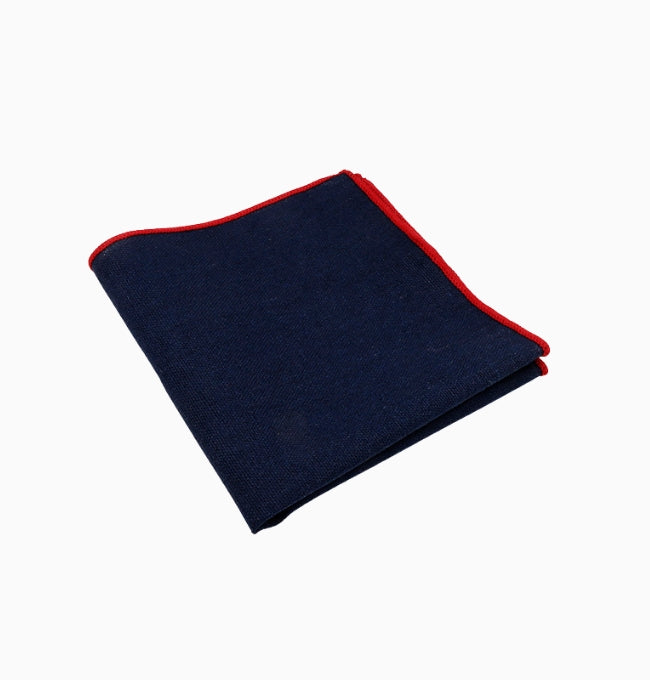 Pochette de Costume Bleu Marine en Lin