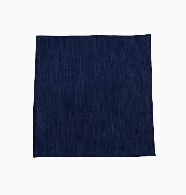 Pochette de Costume Bleu Nuit en Coton