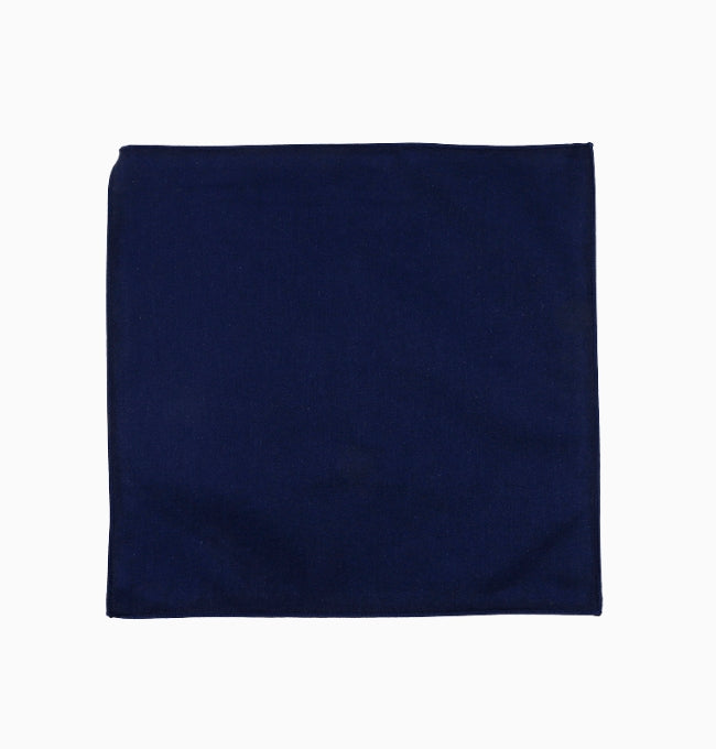 Pochette de Costume Bleu Nuit en Coton Côtelé