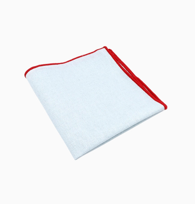 Pochette de Costume Bleu Poudré en Lin
