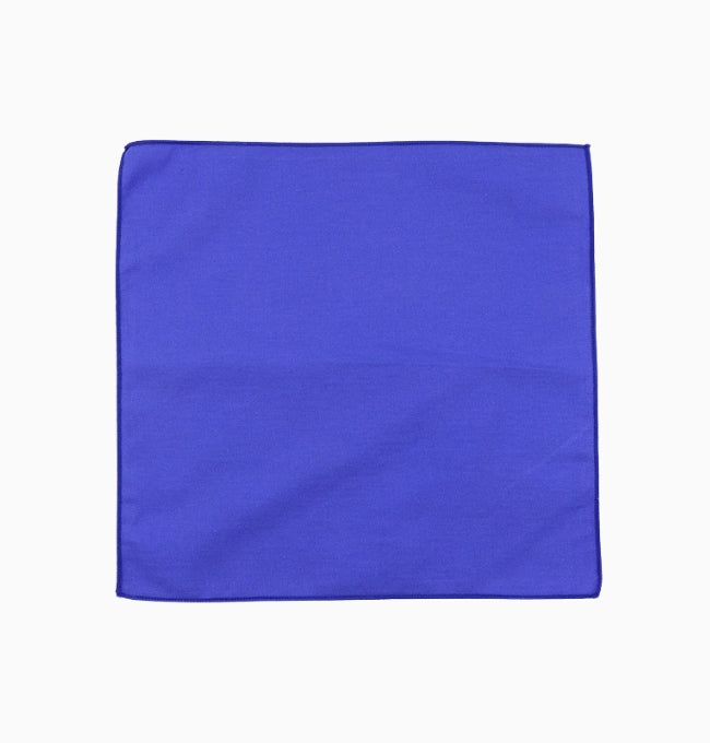 Pochette de Costume Bleu Profond en Coton Côtelé