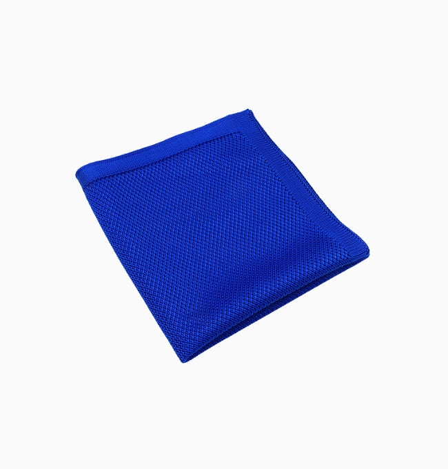 Pochette de Costume Bleu en Tricot