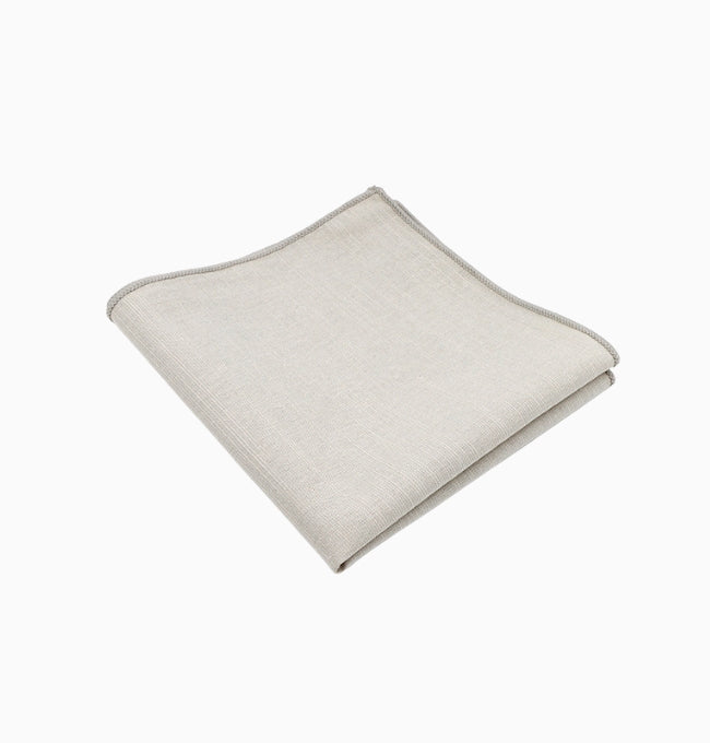 Pochette de Costume Gris en Coton