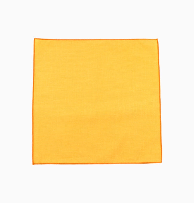 Pochette de Costume Jaune en Coton