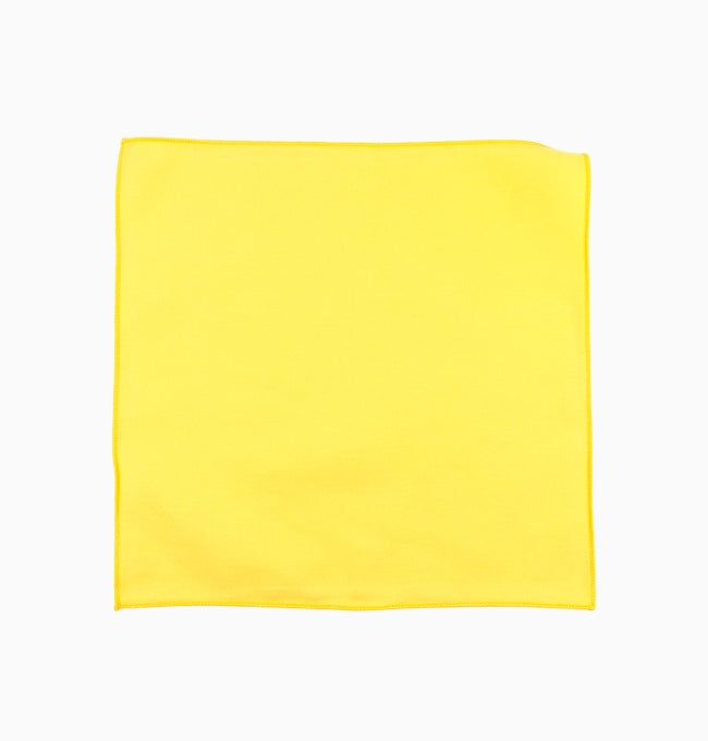 Pochette de Costume Jaune en Coton Côtelé
