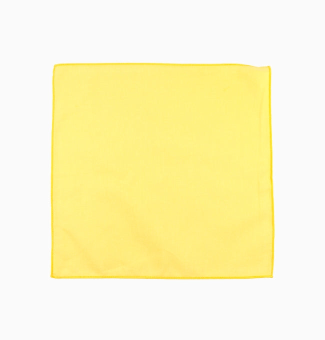 Pochette de Costume Jaune Mimosa en Coton Côtelé