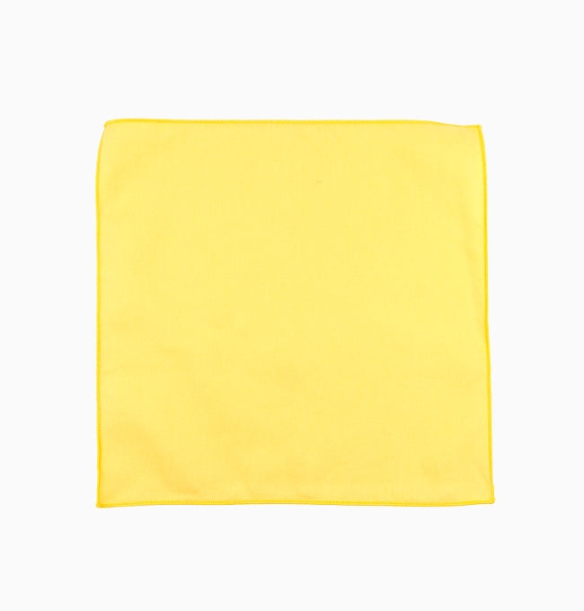 Pochette de Costume Jaune Soleil en Coton Côtelé