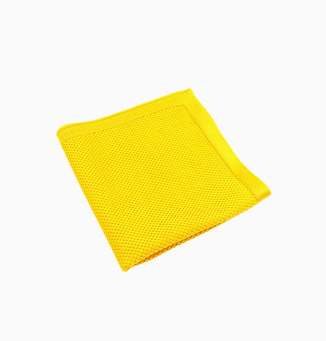 Pochette de Costume Jaune en Tricot