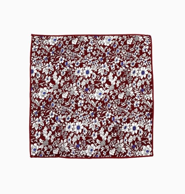 Pochette de Costume Liberty Rouge Coquelicot en Coton