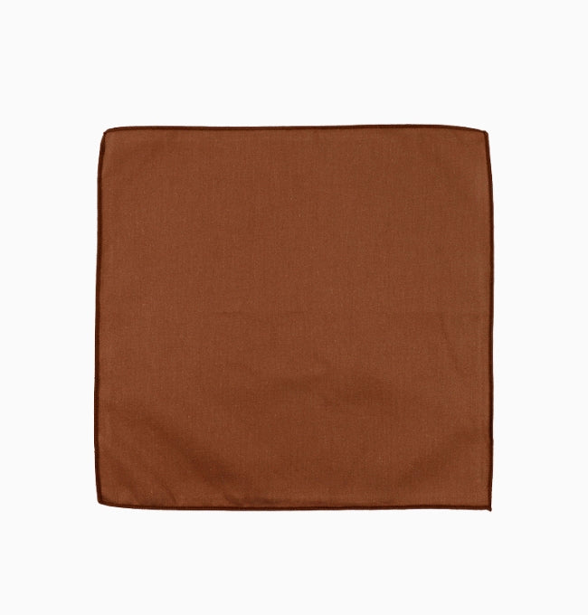 Pochette de Costume Marron Chocolat en Coton Côtelé