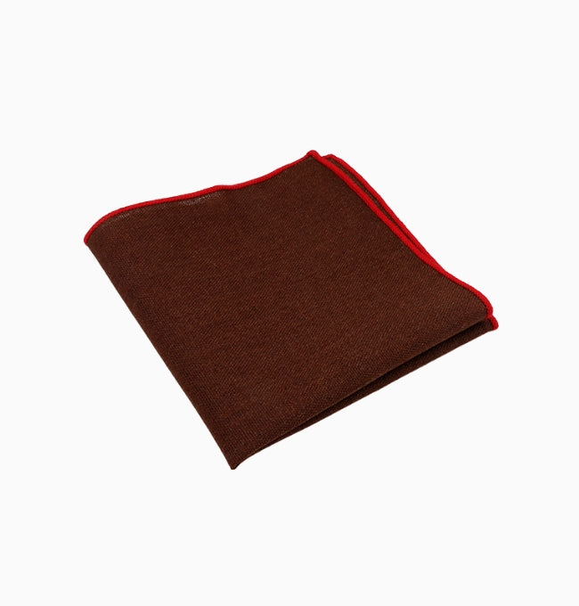 Pochette de Costume Marron Chocolat en Lin