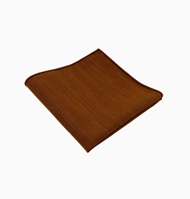 Pochette de Costume Marron en Coton