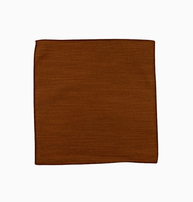 Pochette de Costume Marron en Coton