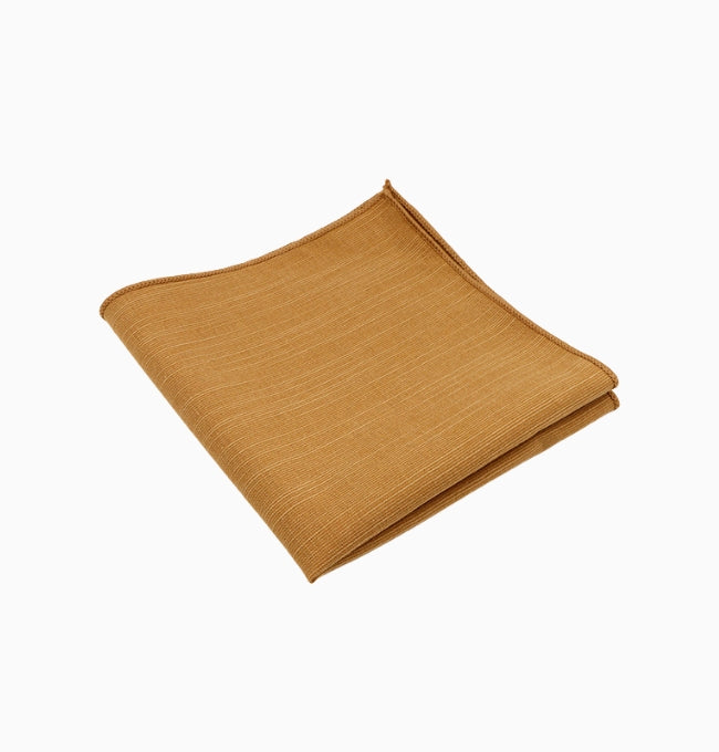 Pochette de Costume Marron Noisette en Coton