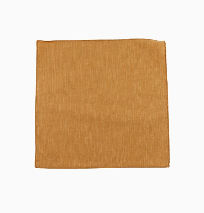 Pochette de Costume Marron Noisette en Coton