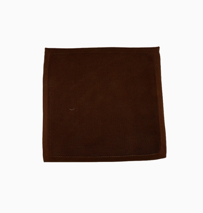 Pochette de Costume Marron en Tricot