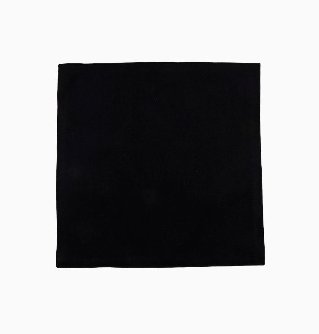 Pochette de Costume Noir en Coton