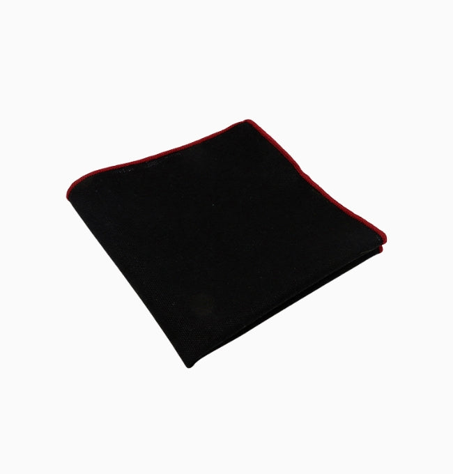 Pochette de Costume Noir en Lin