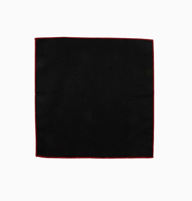 Pochette de Costume Noir en Lin