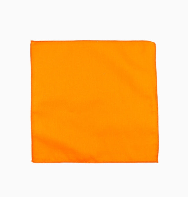 Pochette de Costume Orange Brûlé en Coton Côtelé