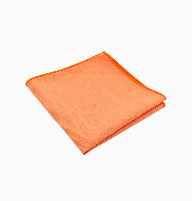 Pochette de Costume Orange en Coton