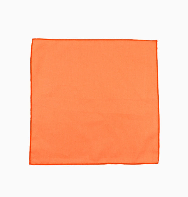 Pochette de Costume Orange en Coton Côtelé