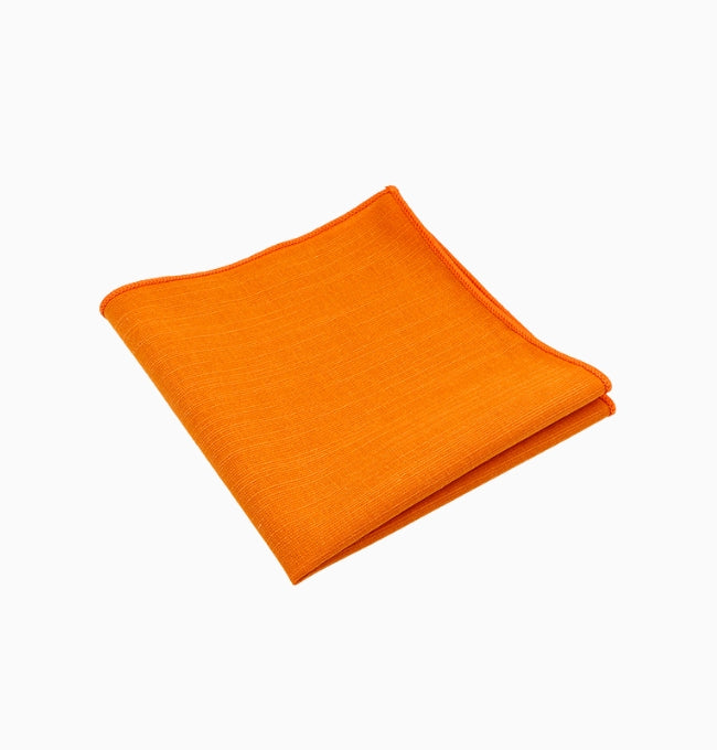 Pochette de Costume Orange Cuivré en Coton